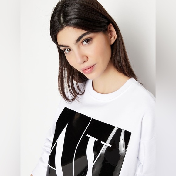 Armani Exchange ICON LOGO CREW NECK SWEATSHIRT - Picture 5 of 10